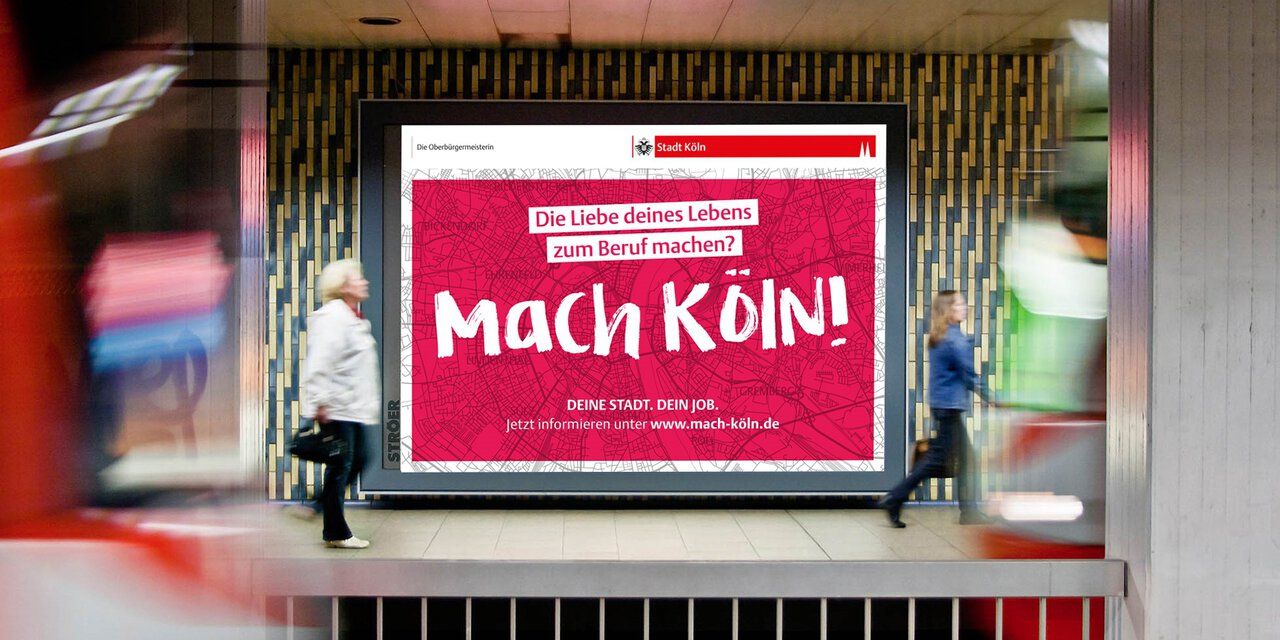Plakatwand Werbung der Stadt Köln