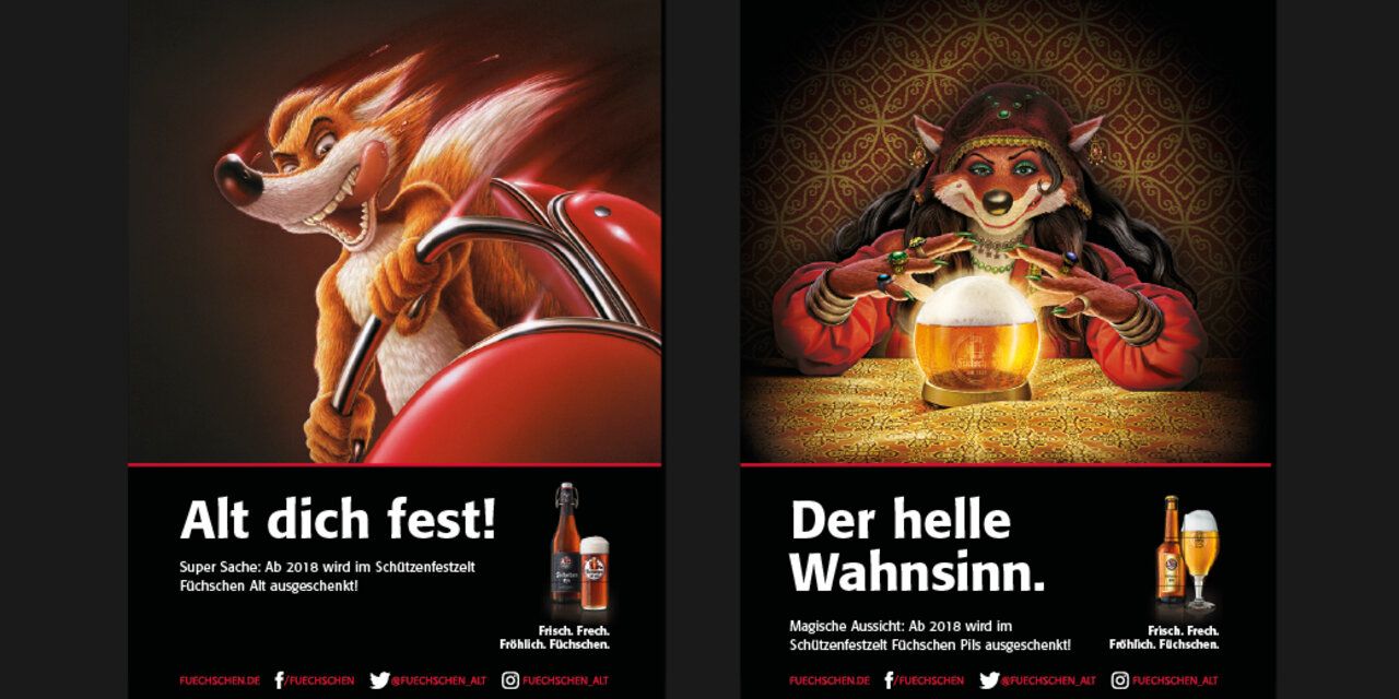 Werbeplakate der Brauerei Füchschen