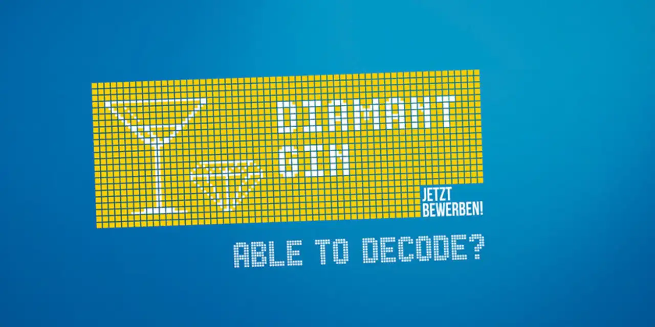 Motiv der Employer Branding Kampagne von Arvato. Text: Able to decode?
