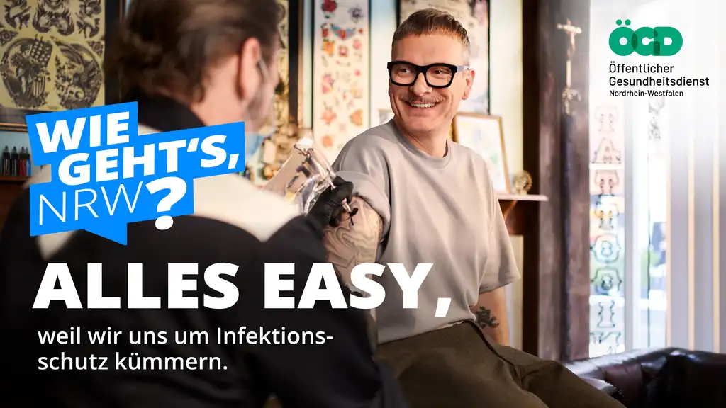 Kampagnenmotiv: Alles easy, weil wir uns um Infektionsschutz kümmern. 