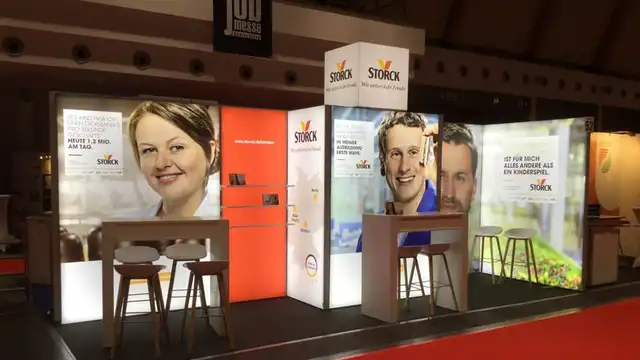 Ein Messestand der Firma Storck