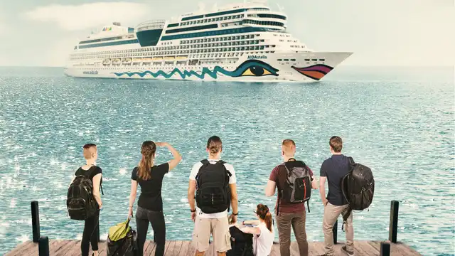 Blick auf die Aida