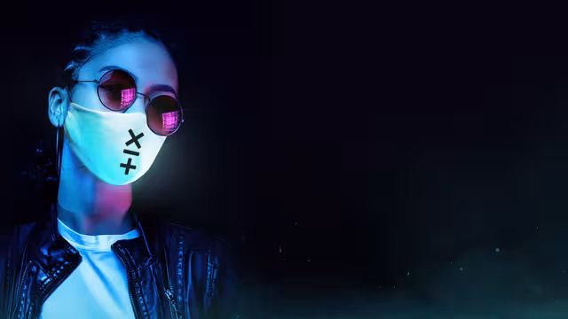 Eine Frau trägt einen Mund-Nasen-Schutz zum Schutz vor einer Corona-Infektion.