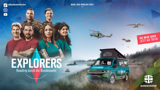 Das Keyvisual zur neuen Bundeswehr-TikTok-Serie 
