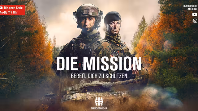 Kampagnenmotiv der neuen YouTube-Serie der Bundeswehr "Die Mission