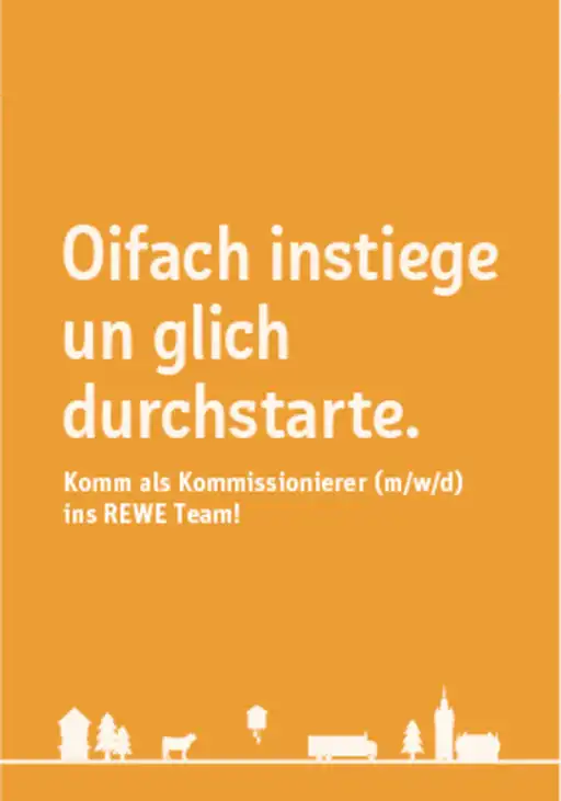 Türschild mit dem Spruch in Dialekt: "Oifach instiege und glich durchstarte."