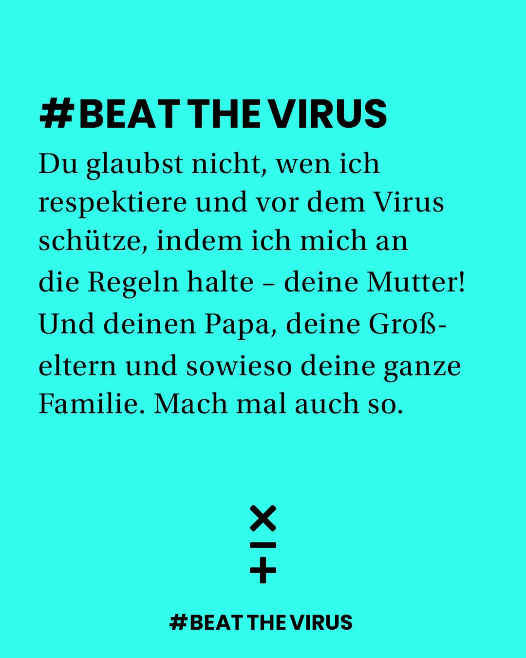 Beat the virus Motiv 10
