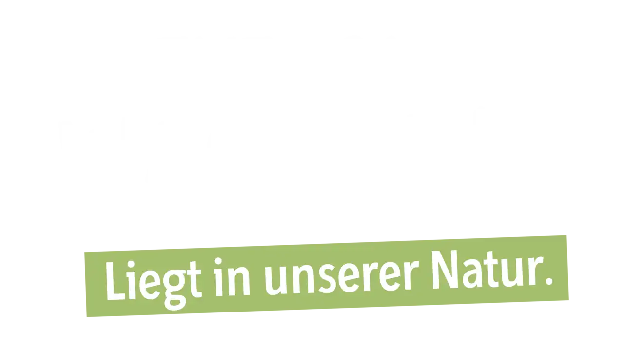 Text: Gemeinsam wachsen. Liegt in unserer Natur.