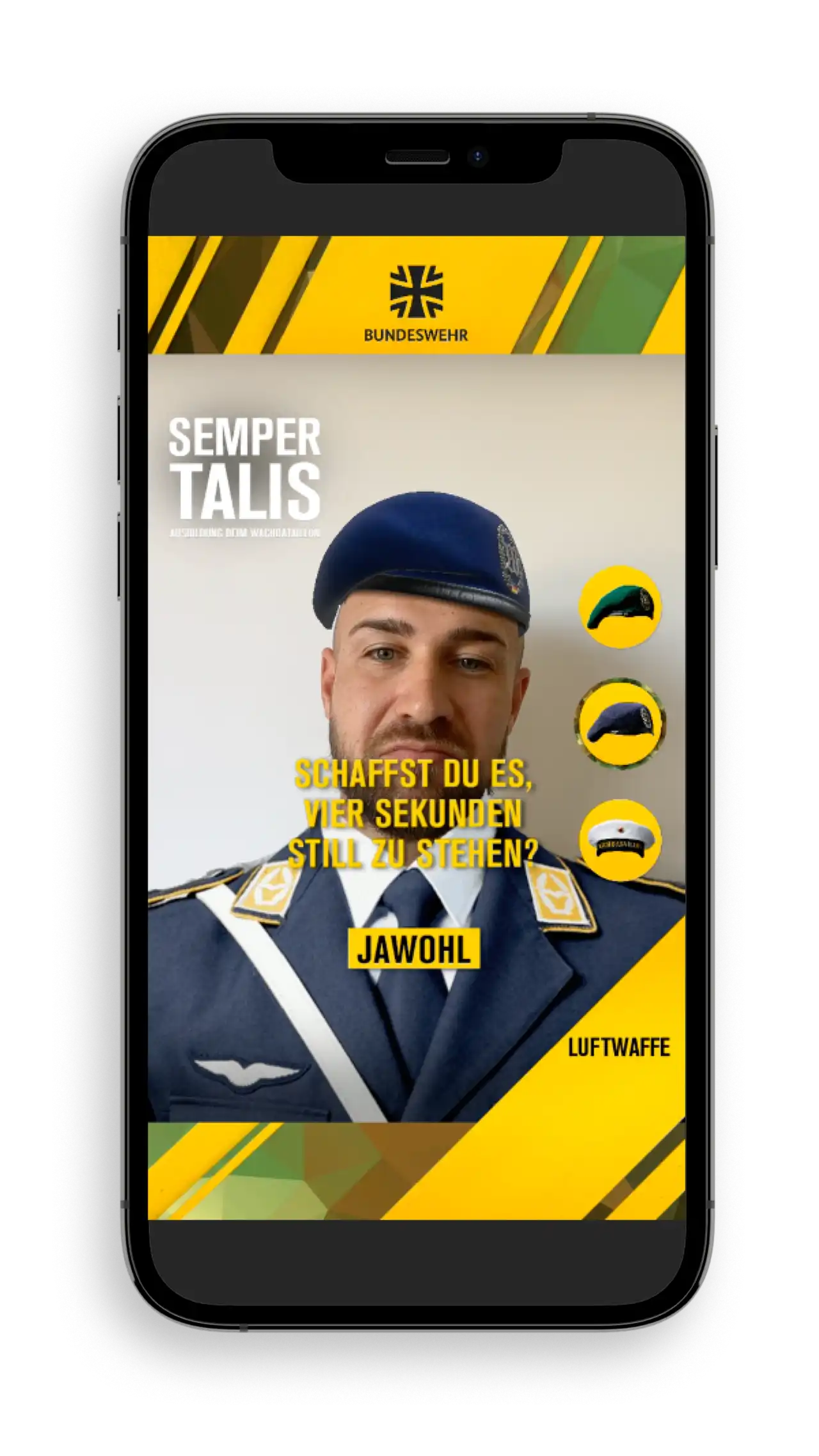So sieht die Snapchat Linse von Semper Talis aus.