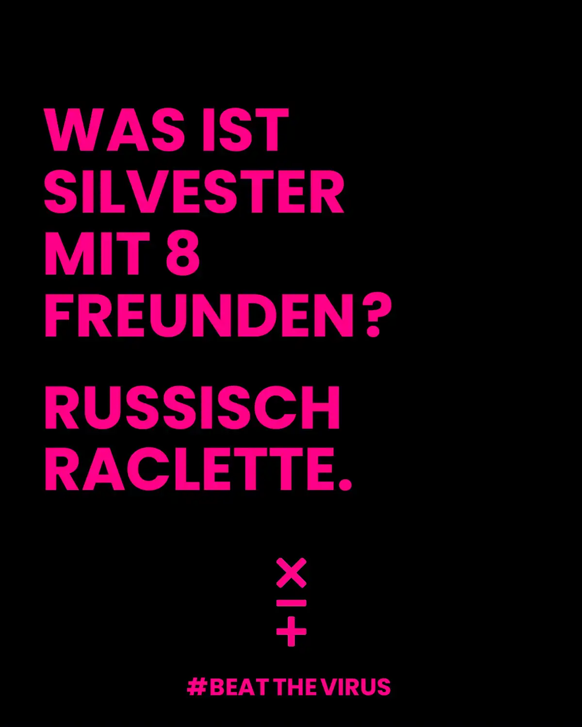 Was ist Silvester mit 8 Freunden? Russisch Raclette.
