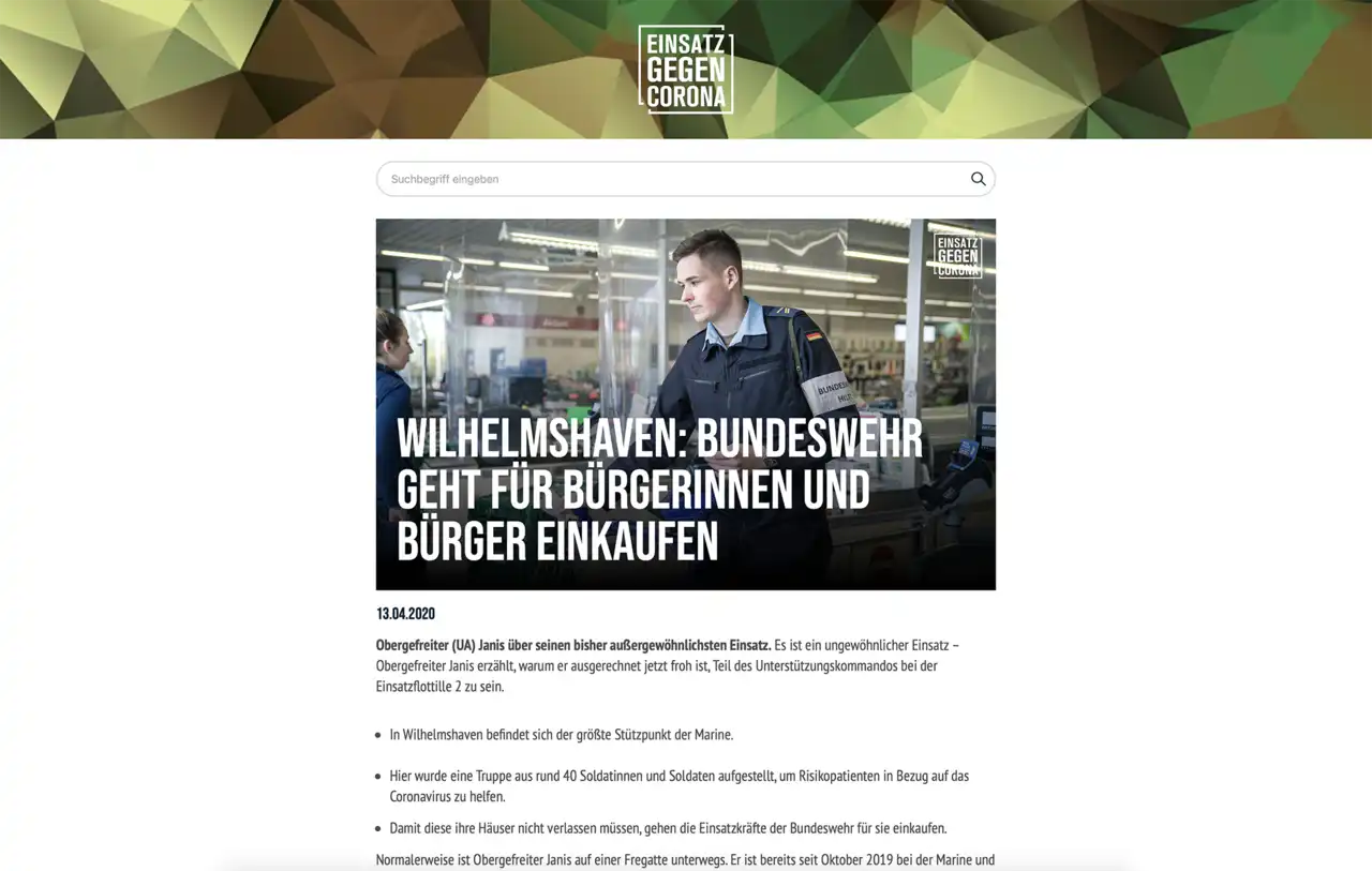 Einsatz gegen Corona Screen 3