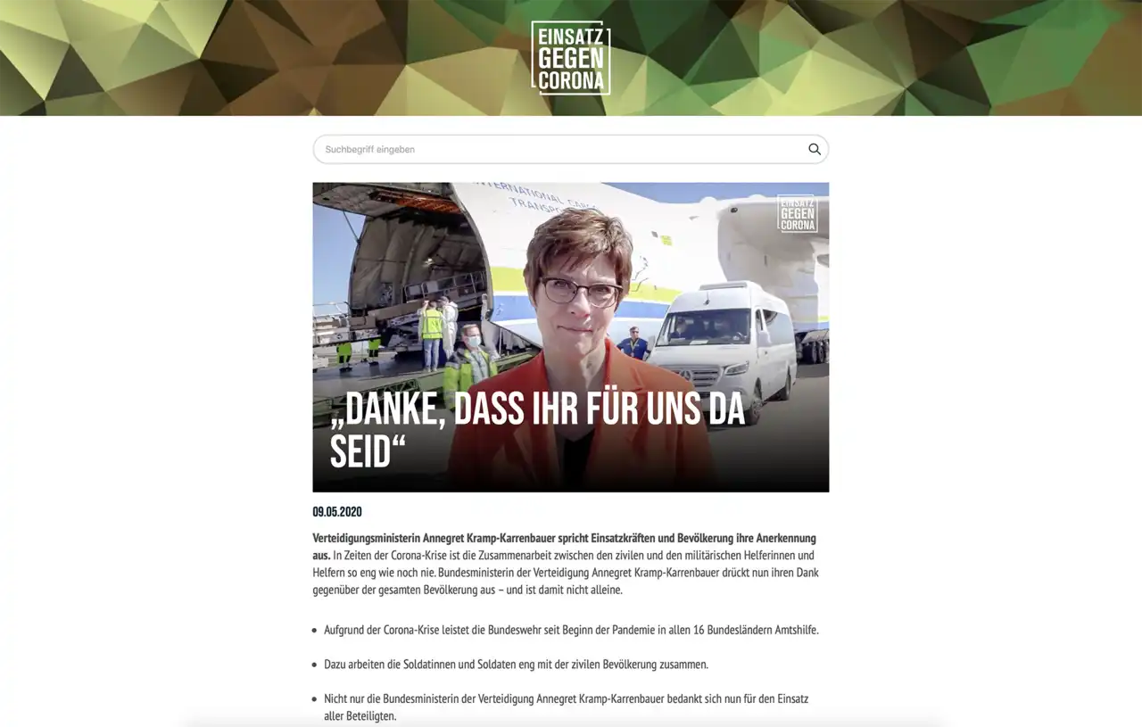 Einsatz gegen Corona Screen 4