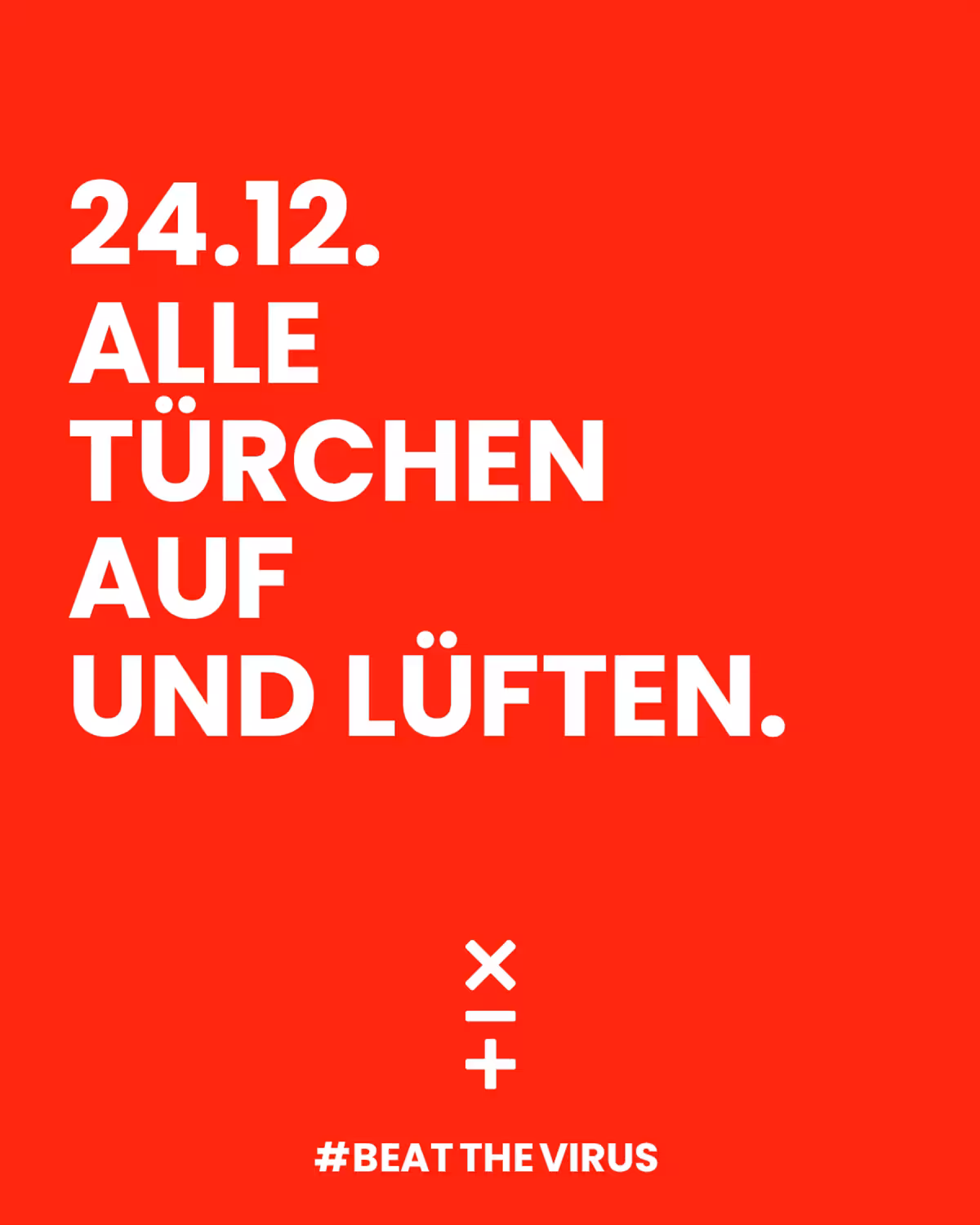 24.12. Alle Türchen auf und lüften.
