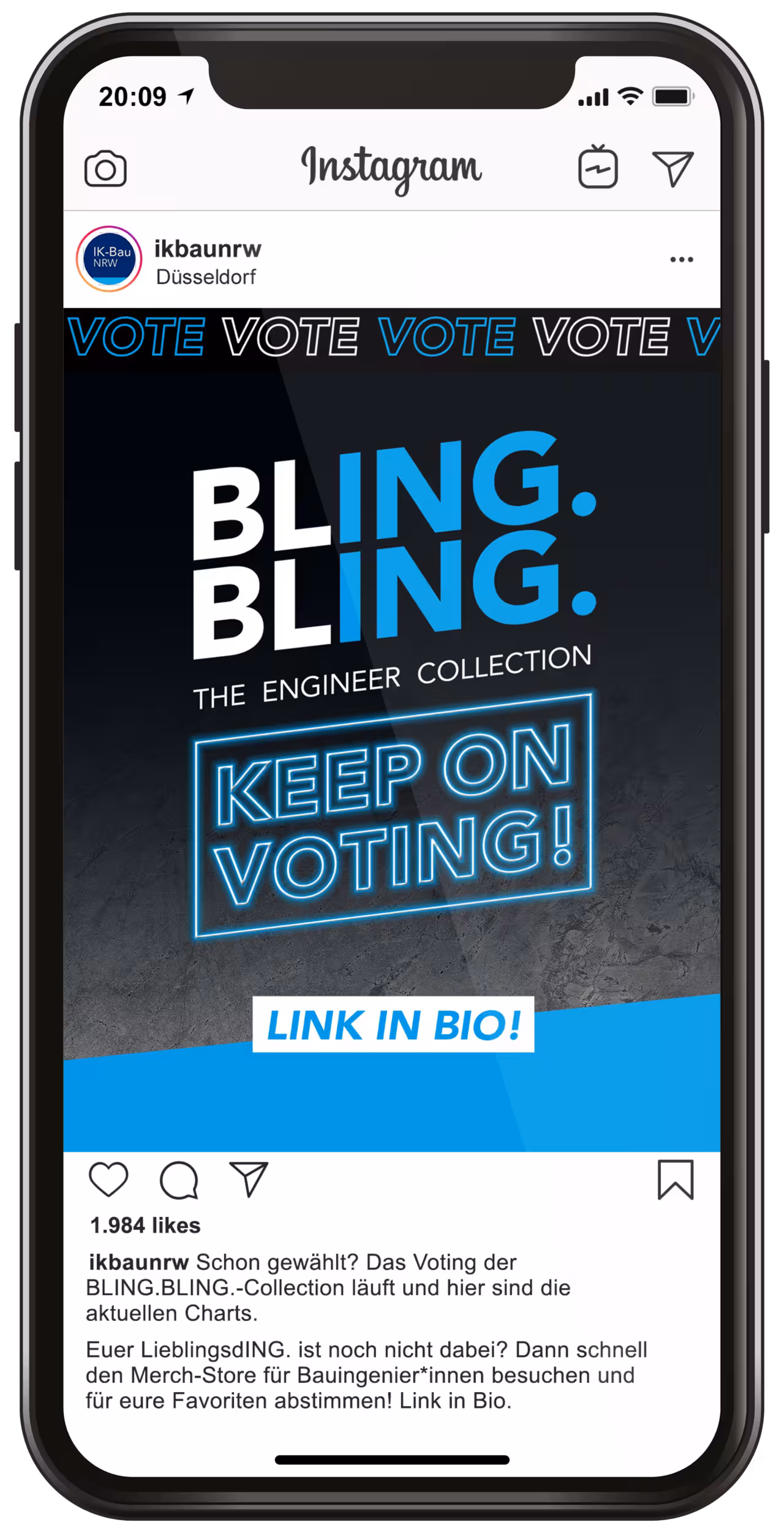 Social Media Posting auf Instagram