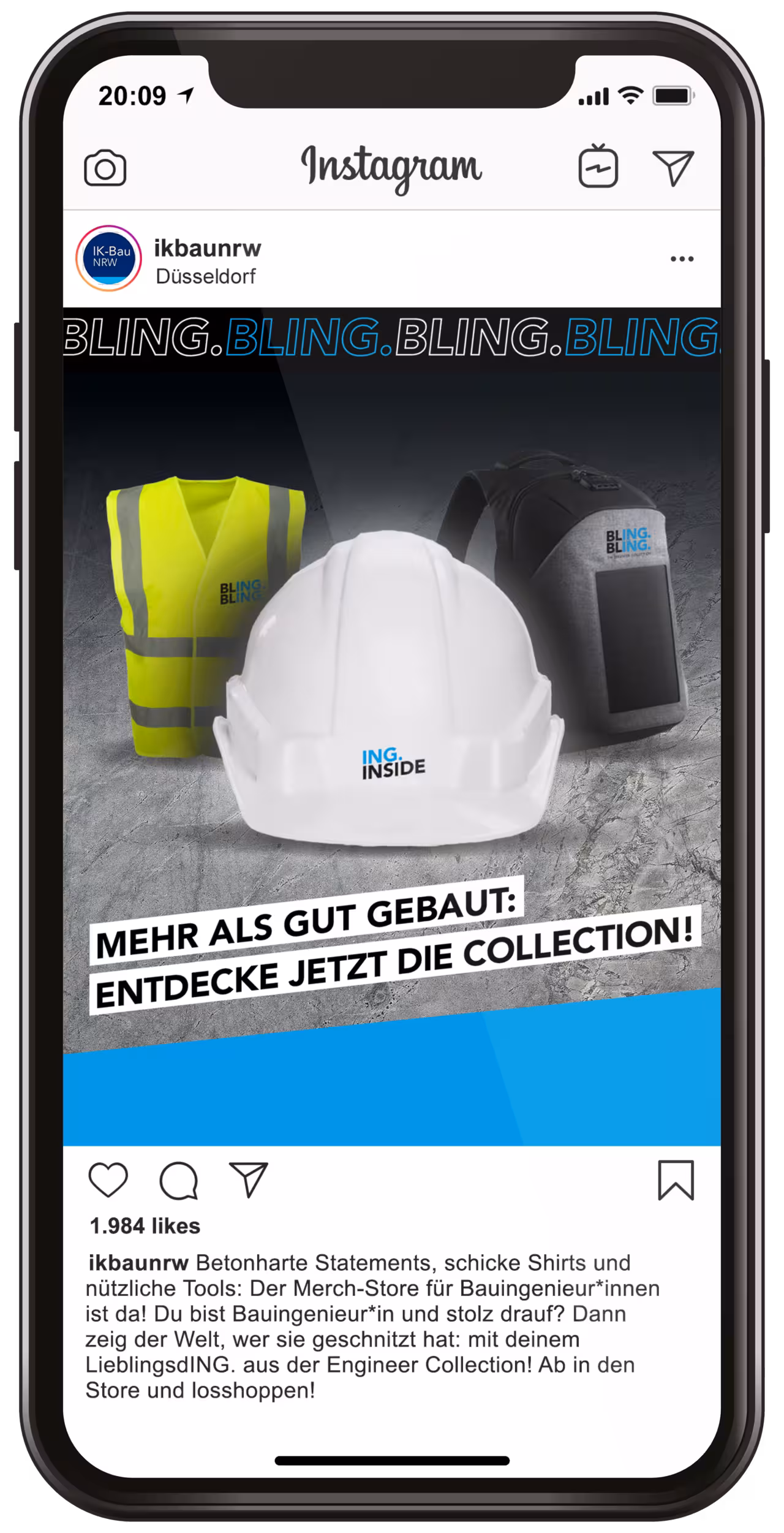 Social Media Posting auf Instagram