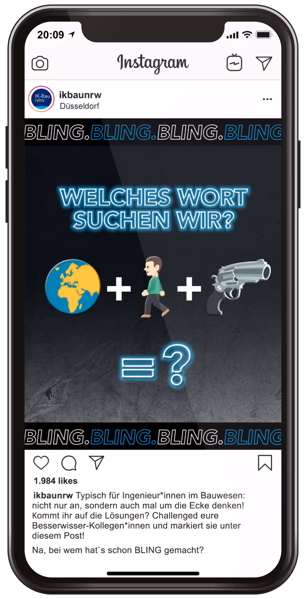 Social Media Posting auf Instagram