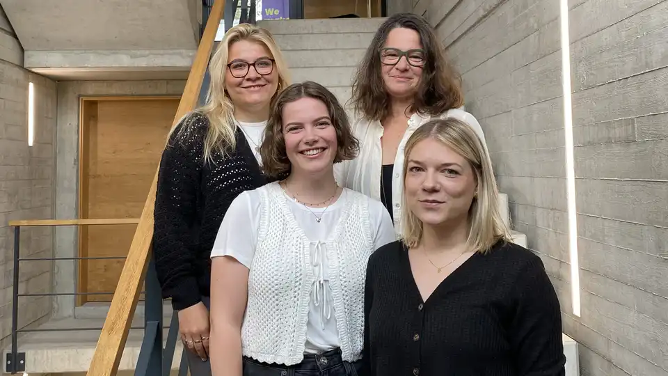 Das Projektteam von Castenow für die LVM Versicherung (v. li.n.re. obere Reihe): Leonie Heidinger, Steffi Daub (v. li.n.re. untere Reihe): Justine Schelp, Manon Taylor Parkins 