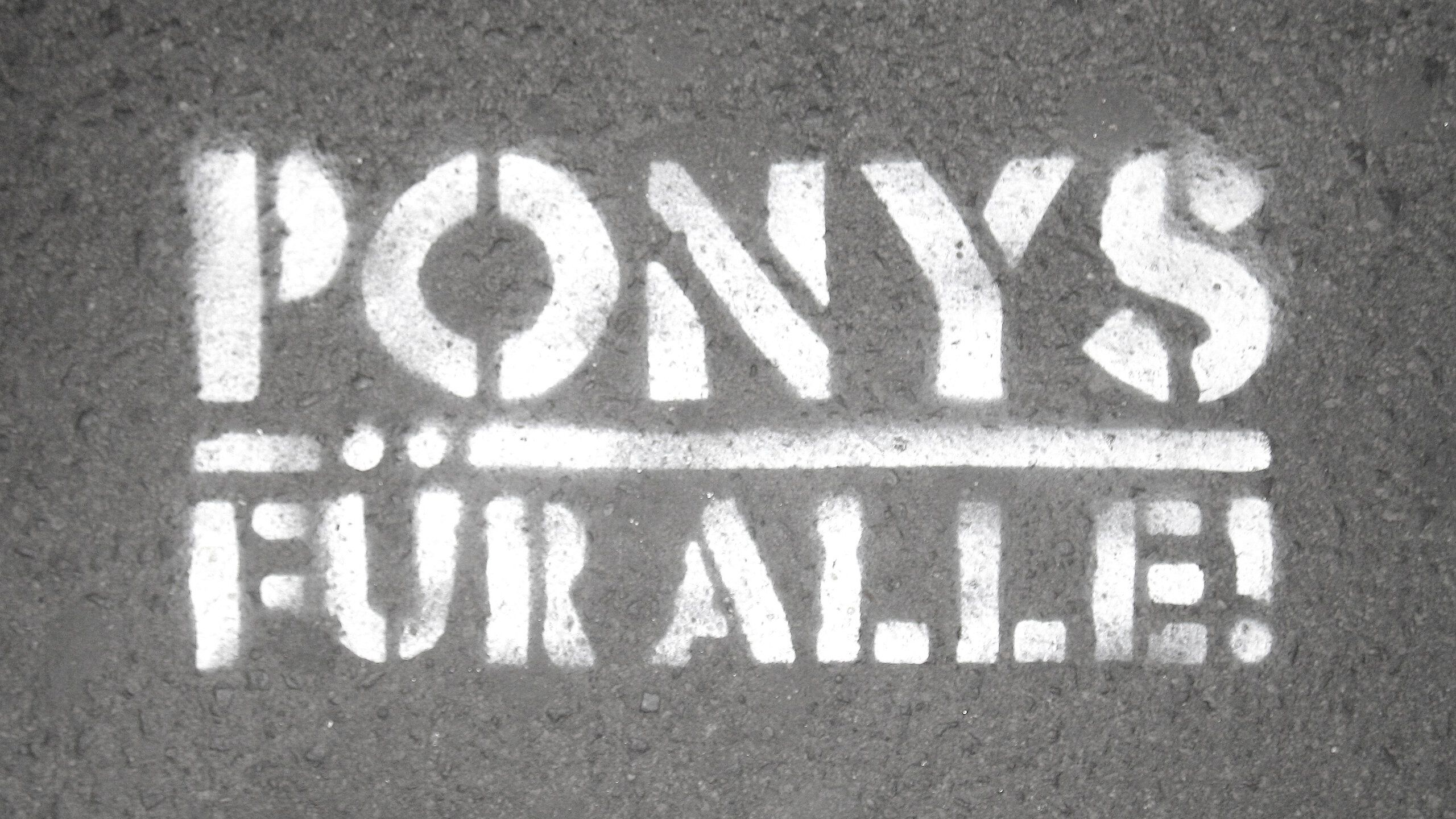 Schriftzug Ponys für alle