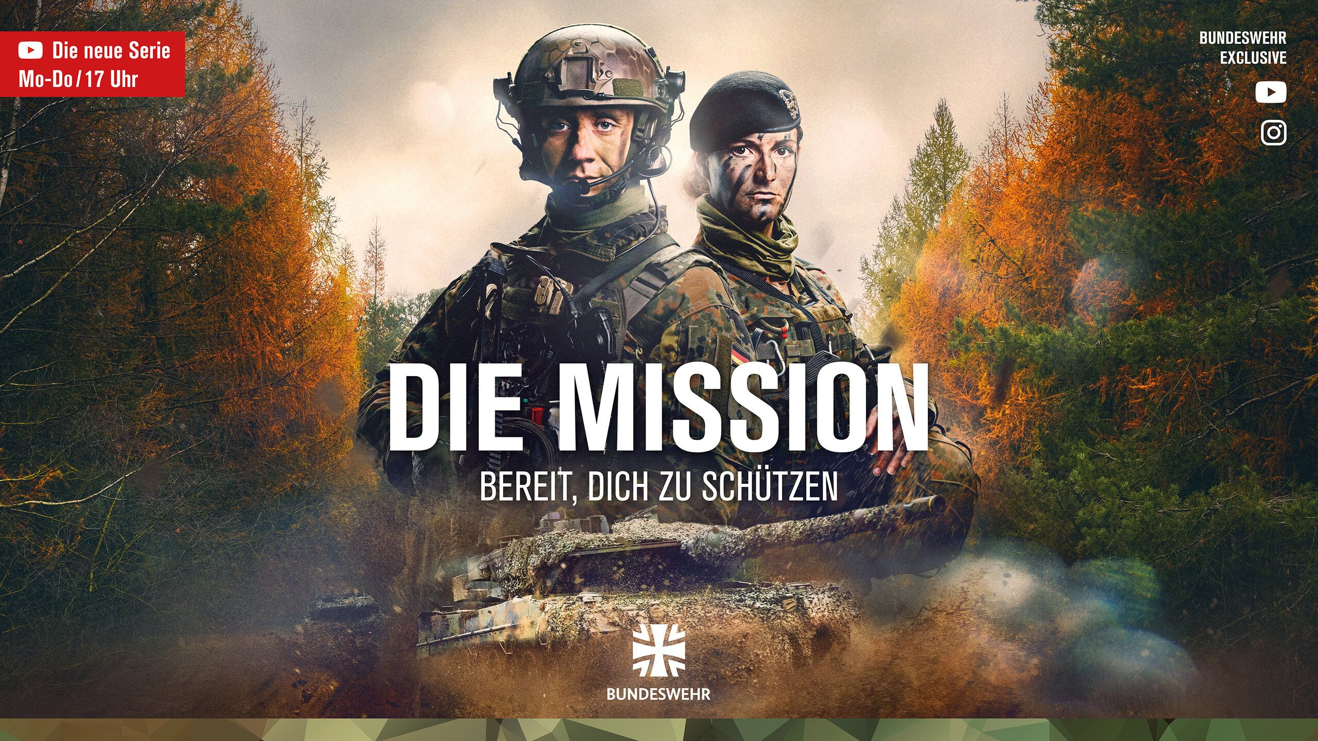 Kampagnenmotiv der neuen YouTube-Serie der Bundeswehr "Die Mission