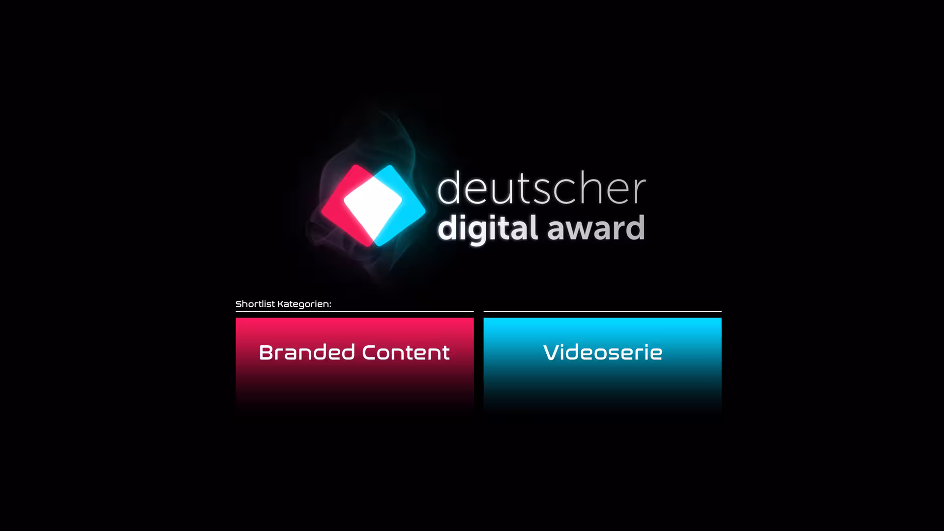 Das Logo des deutschen deutschen digital awards auf schwarzem Hintergrund.
